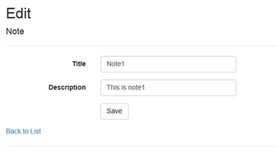 Edit from the Index page